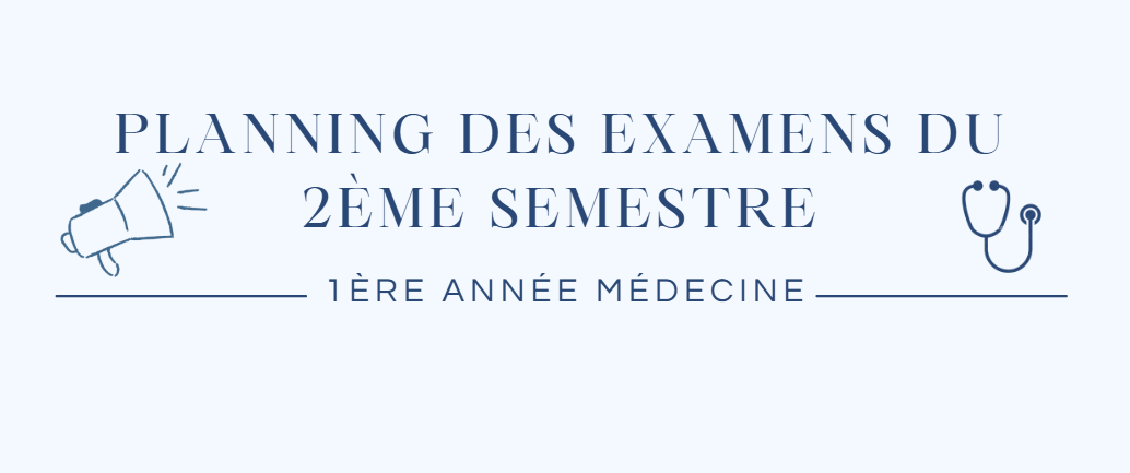 PLANNING DES EXAMENS DU 2ÈME SEMESTRE