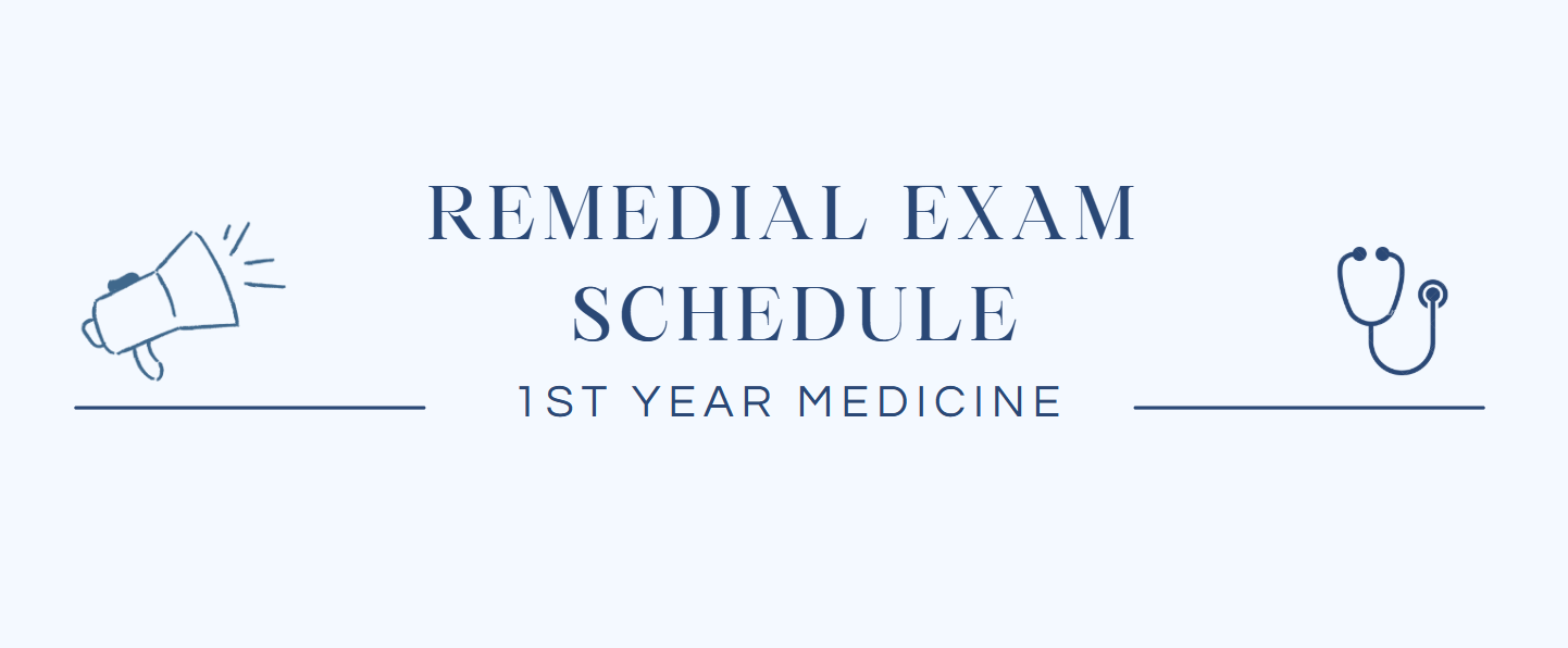 📢 Notice to Students – Remedial Exam Schedule 📢