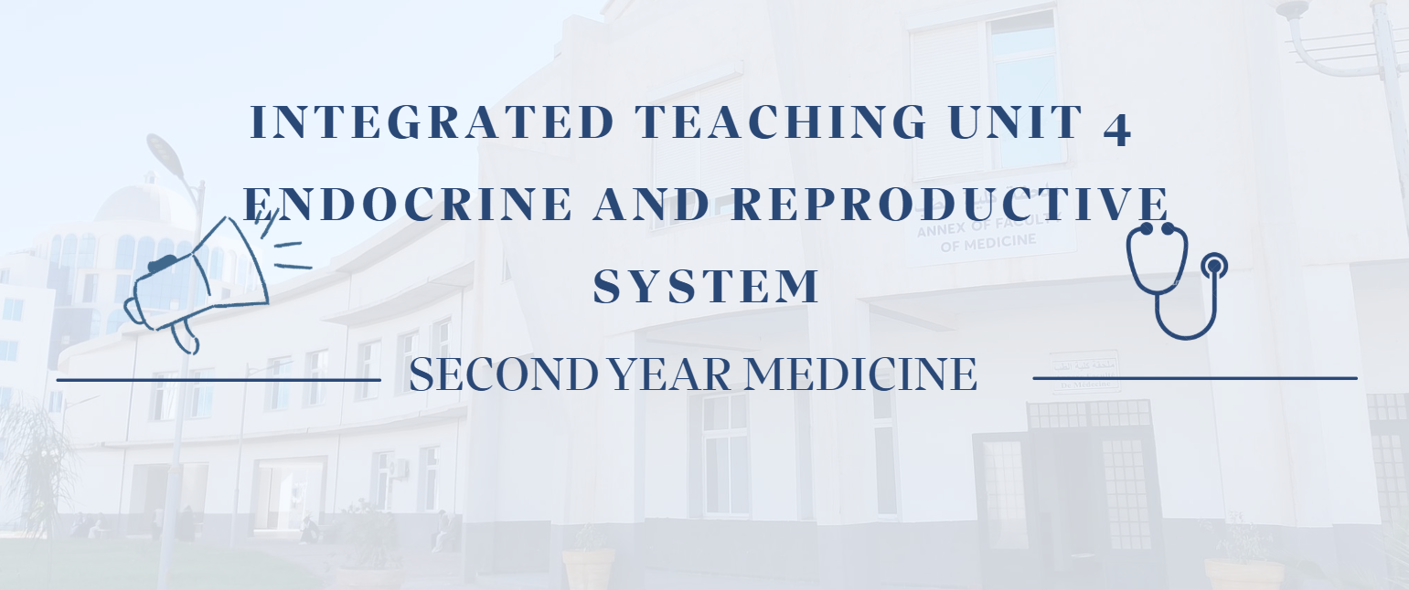 Integrated Teaching Unit 4 (UEI 4) – Endocrine and Reproductive System